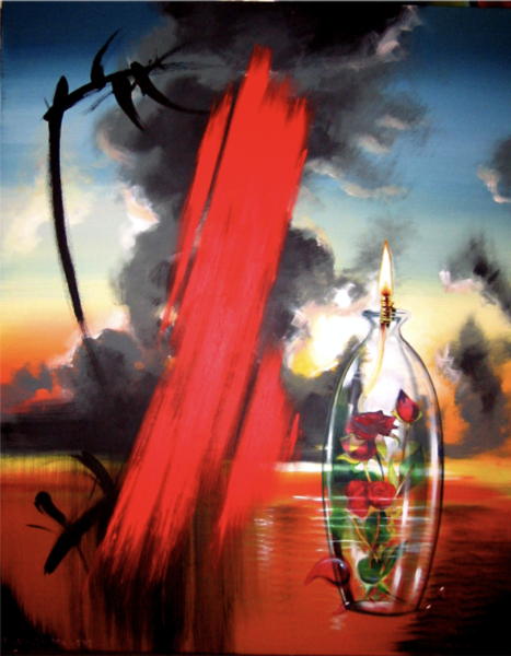 (c) Heinz Zolper. No Fire, no light. Painting on canvas